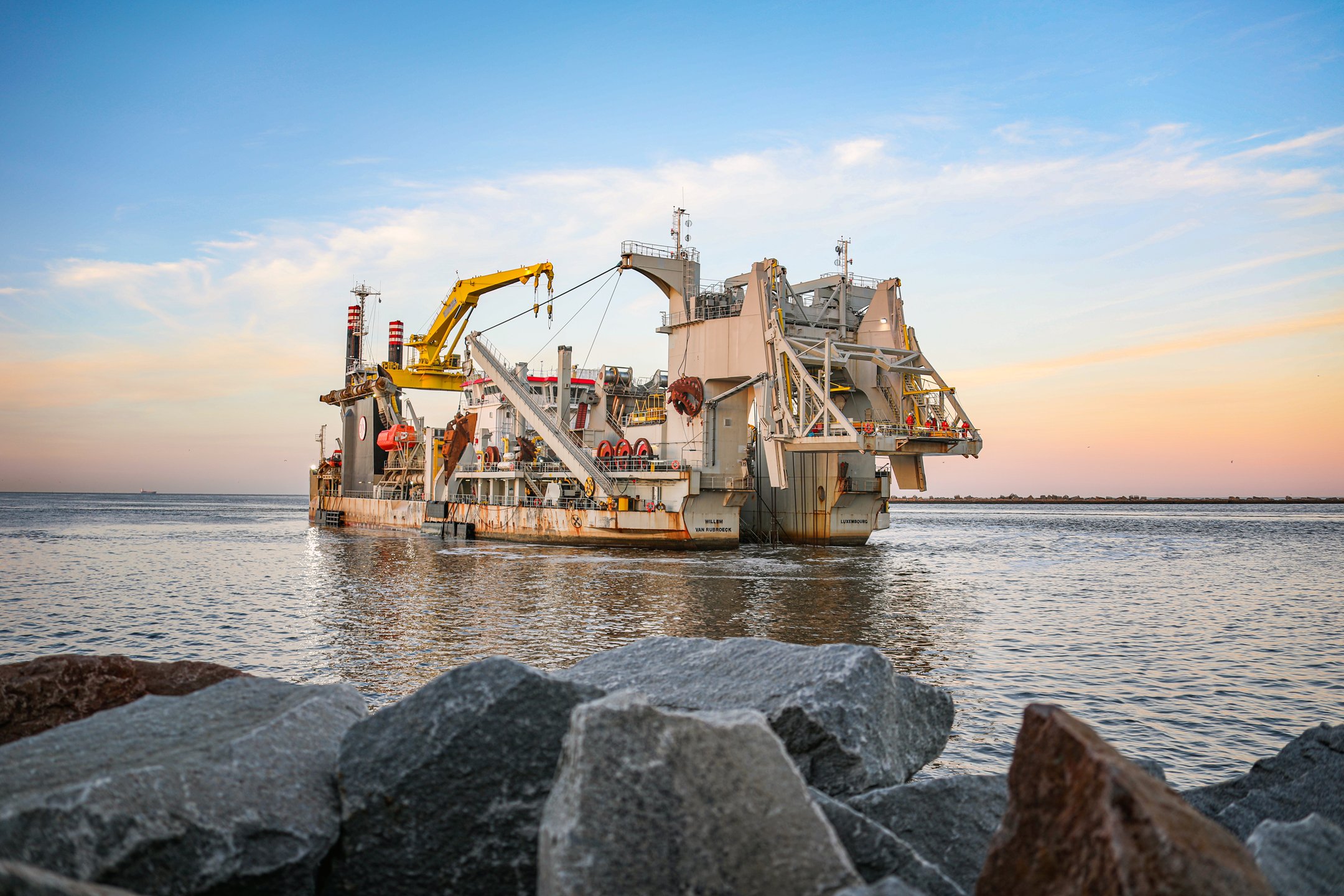 Cutter suction dredger Willem van Rubroeck in Montevideo
