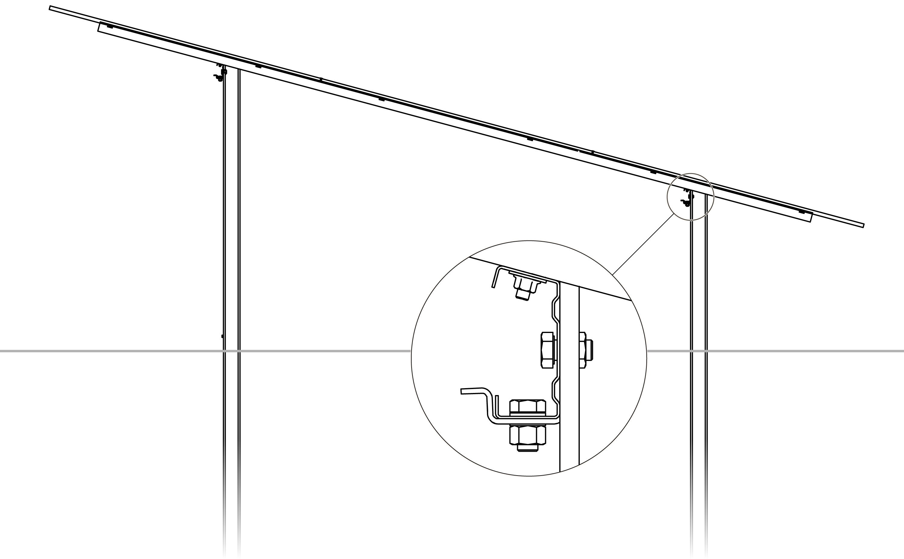 K2 Pi Rack-steel-rafter-sideview