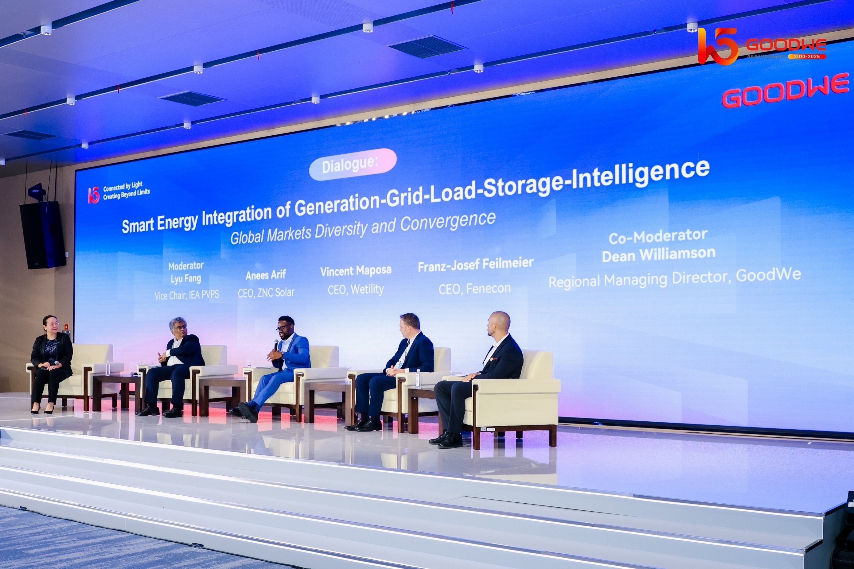 Roundtable Discussion at GoodWes 15 year anniversary with the CEOs of ZNC Solar, Wetility and Fenecon