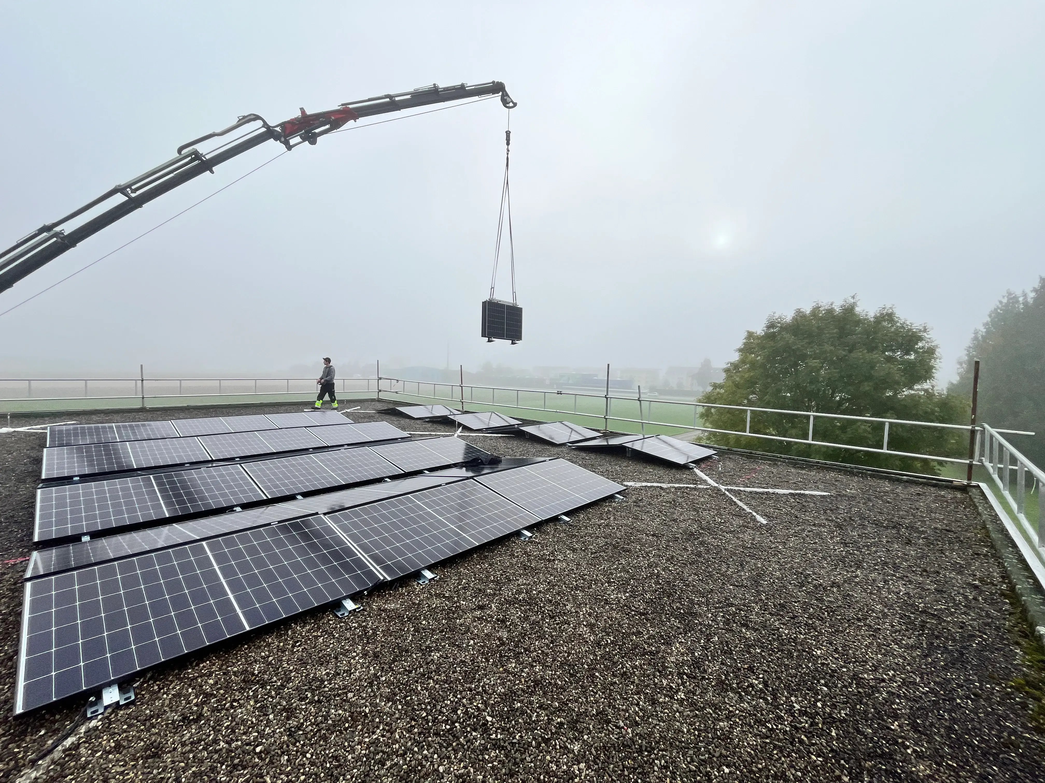 SmartSolarBox delivered by crane