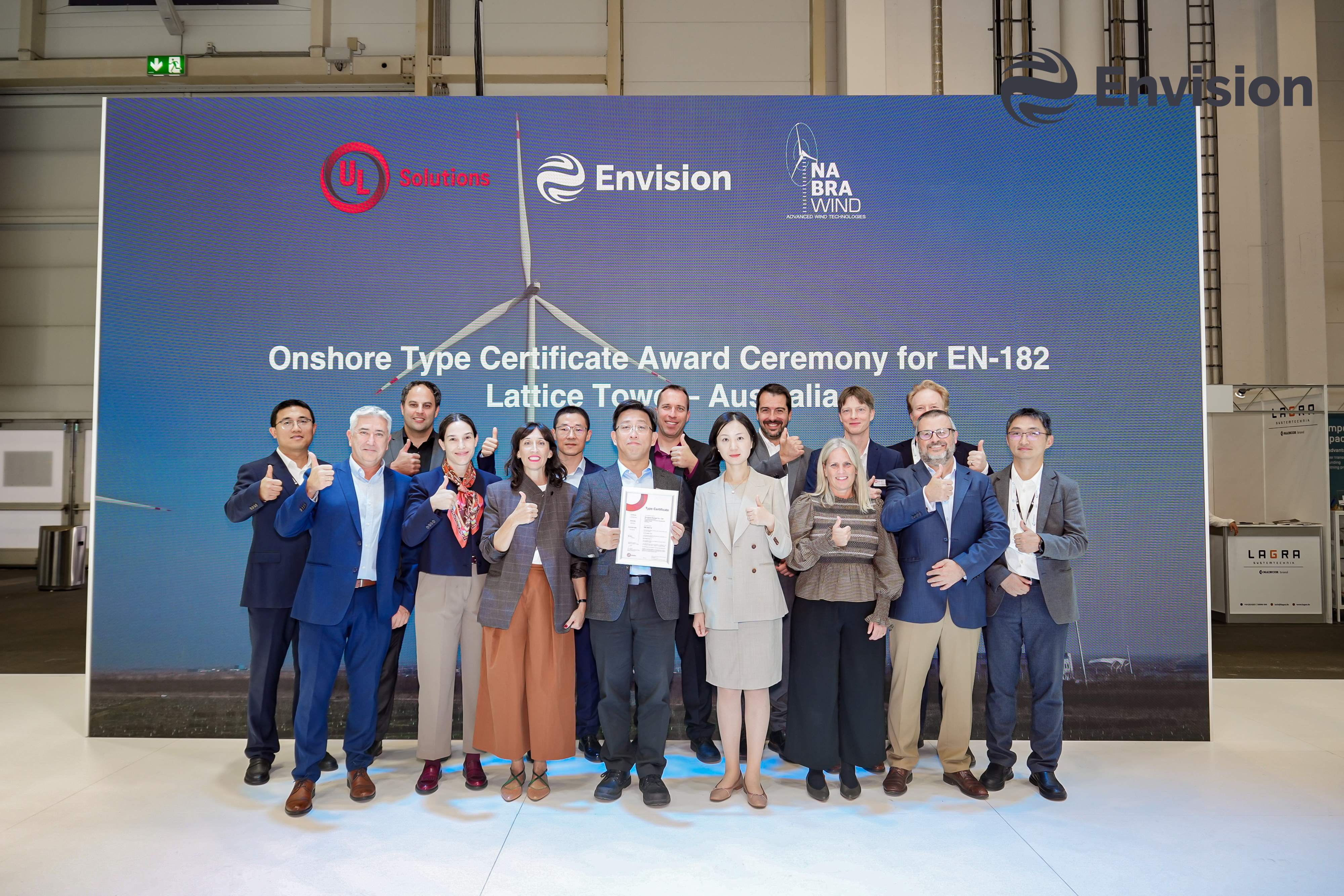 Envision incorporates Nabrawind’s 188 m tower into the Type Certificate for its EN182-7.8 MW wind turbine image