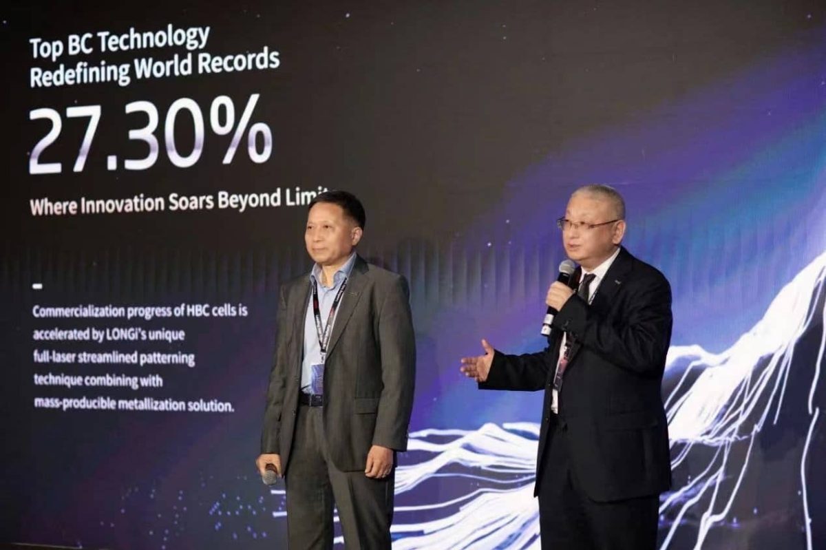LONGi sets new world record with 27.30% for heterojunction back contact cells and renames next generation silicon tera wafer to TaiRay Wafer image