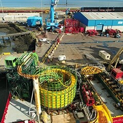 Global Offshore welcomes new cable carousel at the Port of Blyth image