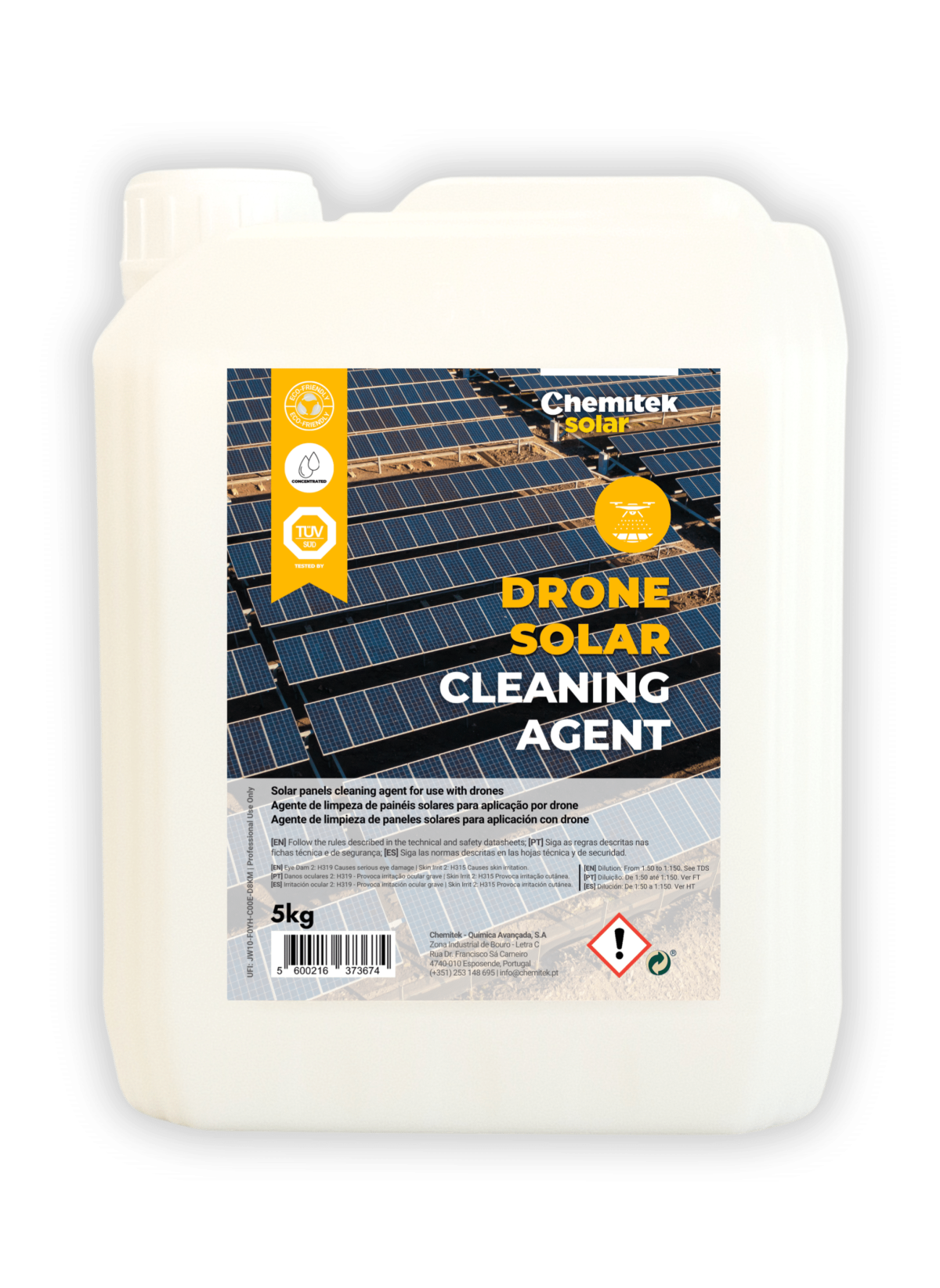 Chemitek Solar introduces to its range of solar cleaning solutions the Drone Solar Cleaning Agent(DSA) image