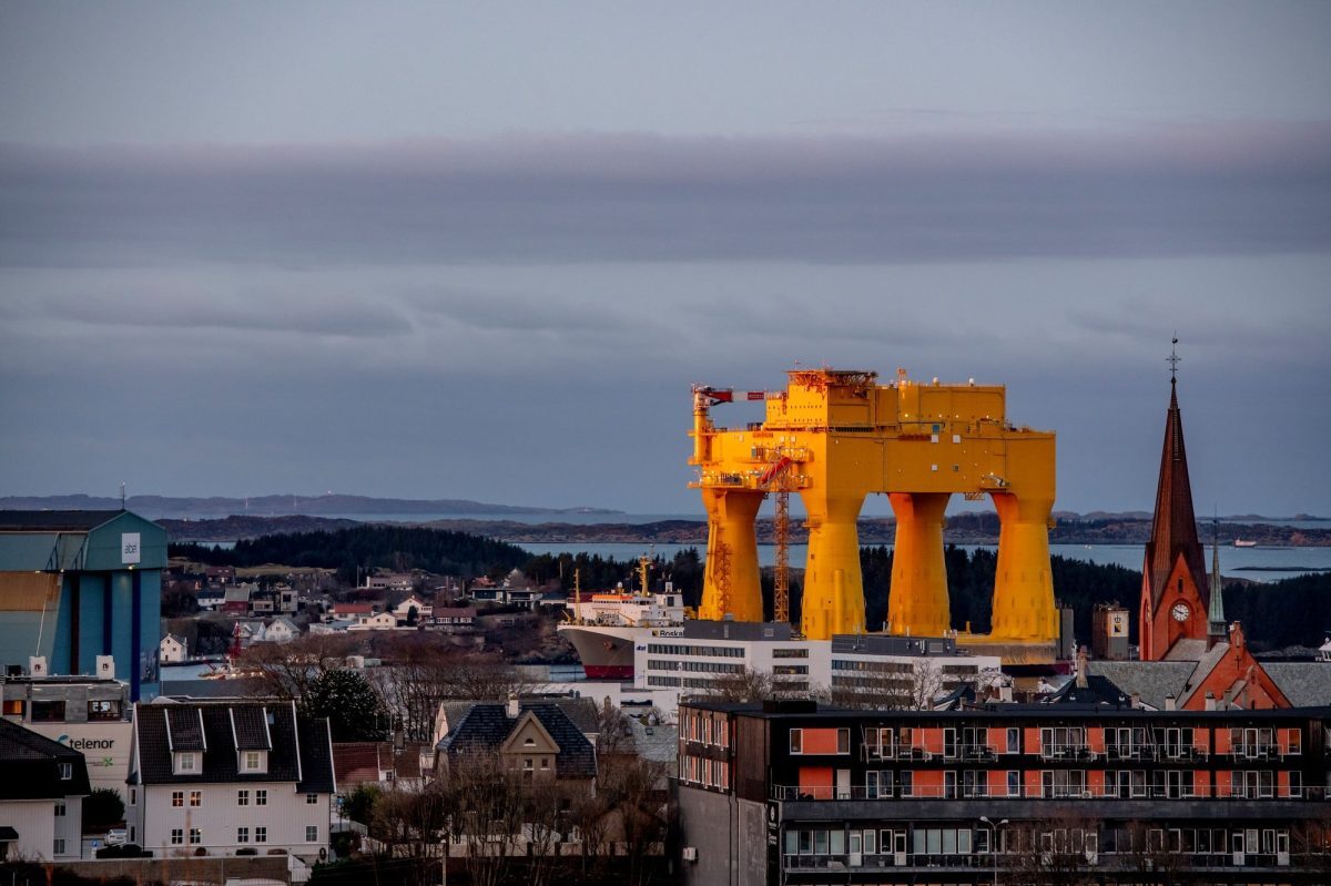 Lighting up a unique wind farm converter platform in the North Sea image