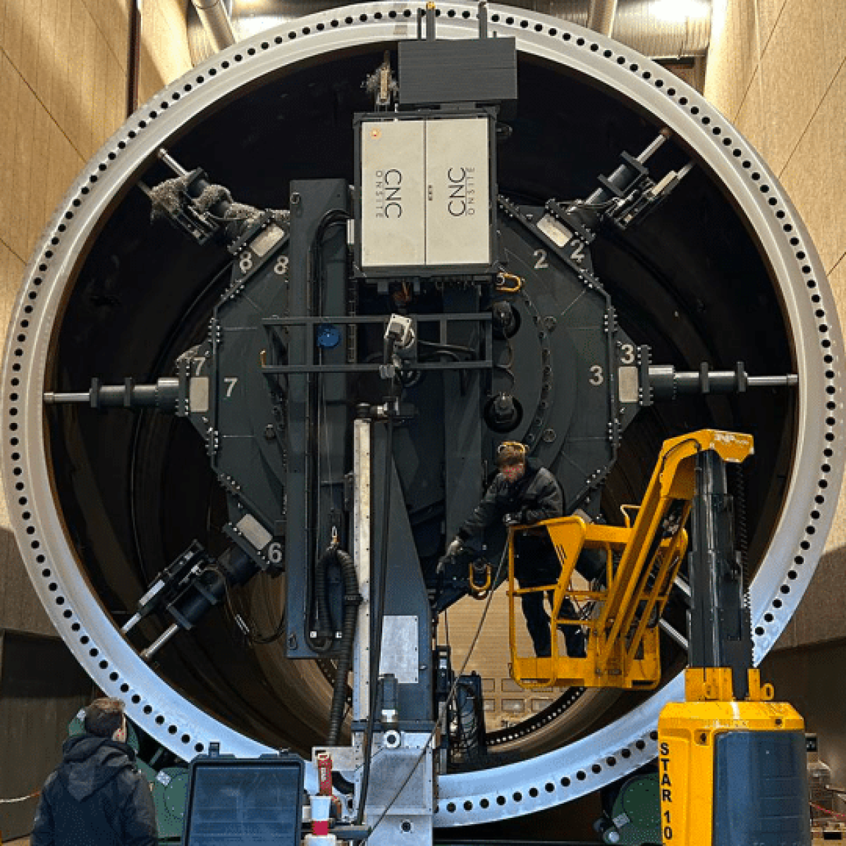 CNC Onsite machine starts milling Vestas tower flanges at Welcon, meeting tighter tolerance demands image