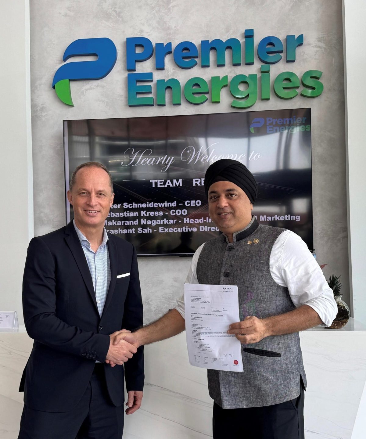RENA Technologies and Premier Energies forge Strategic Partnership for Next-Generation Solar Cell Technologies image