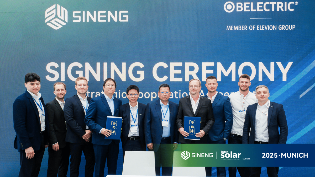 Sineng Electric and BELECTRIC Forge Strategic Partnership to Accelerate the Deployment of PV Solutions in the UK image