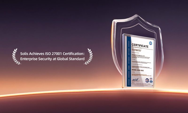 Solis Awarded ISO 27001 Certification for Information Security image