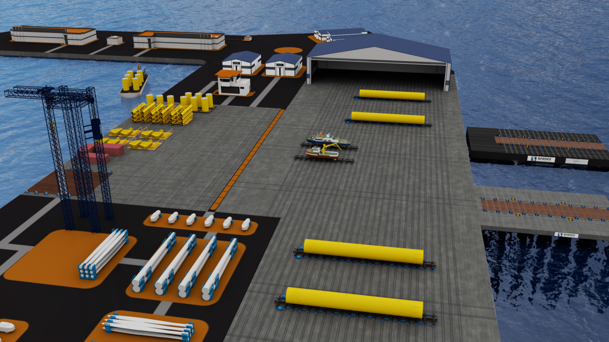 Monopile delivery directly to the sea image