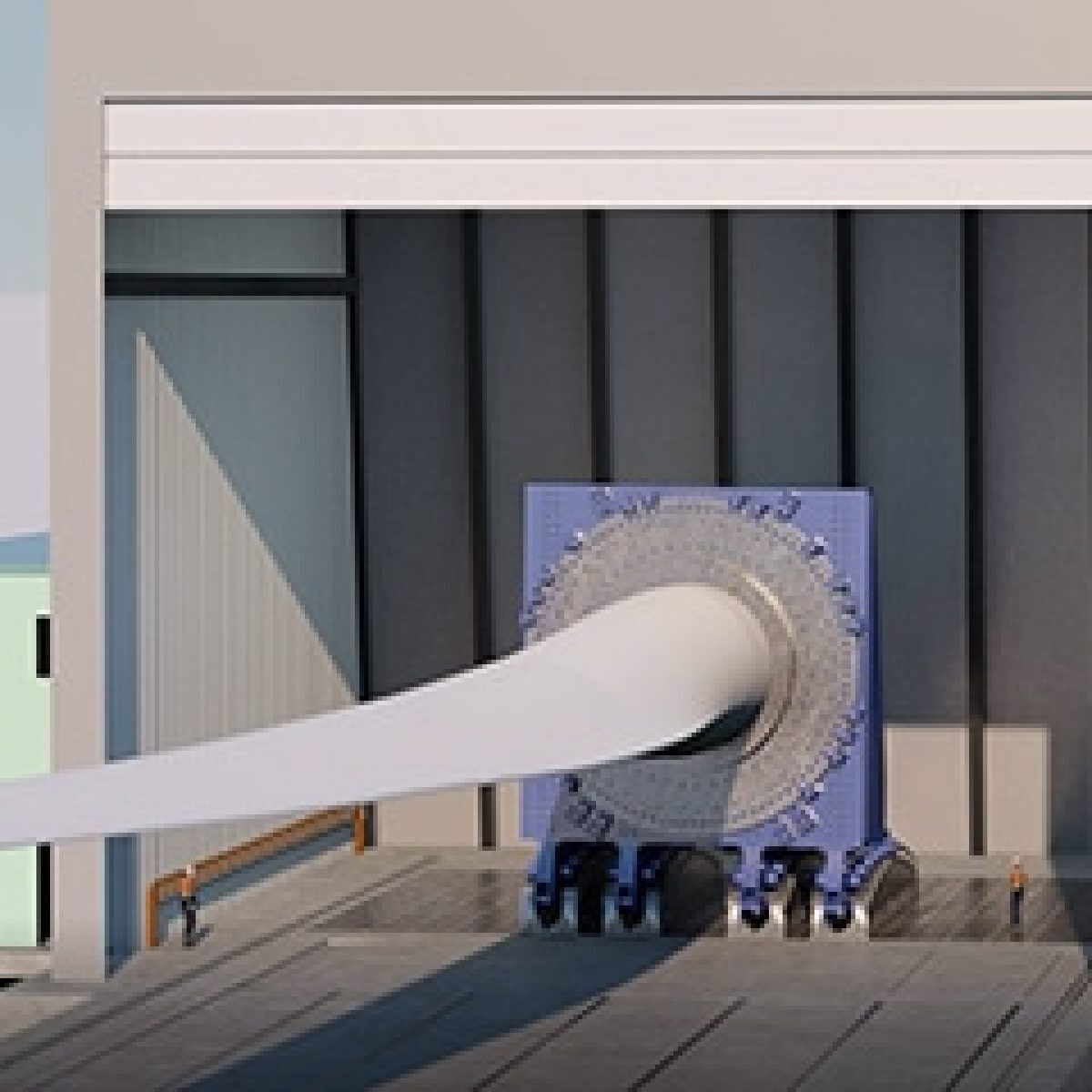Construction begins on superlative rotor blade test bench image