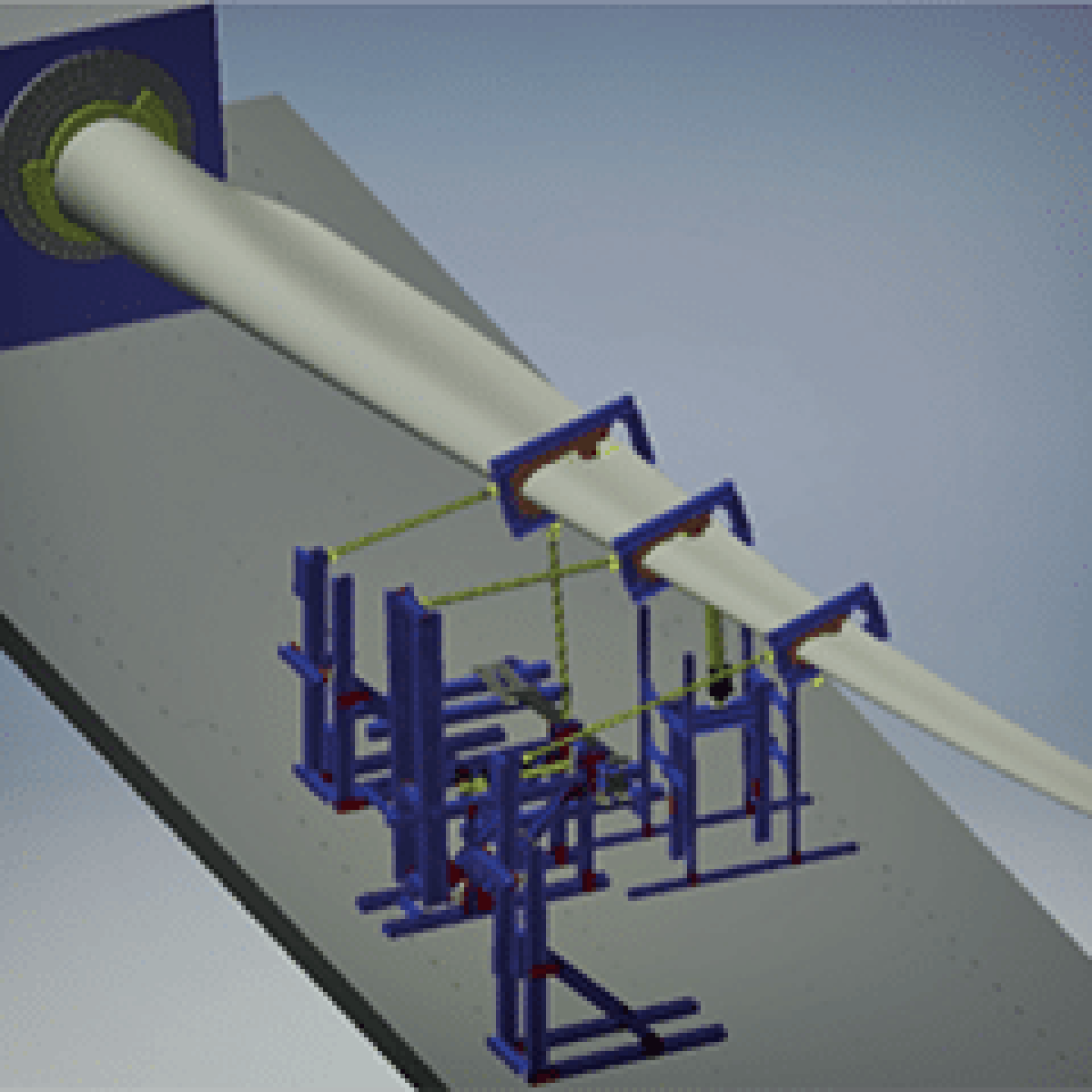 Dual axis testing of wind turbine blades image