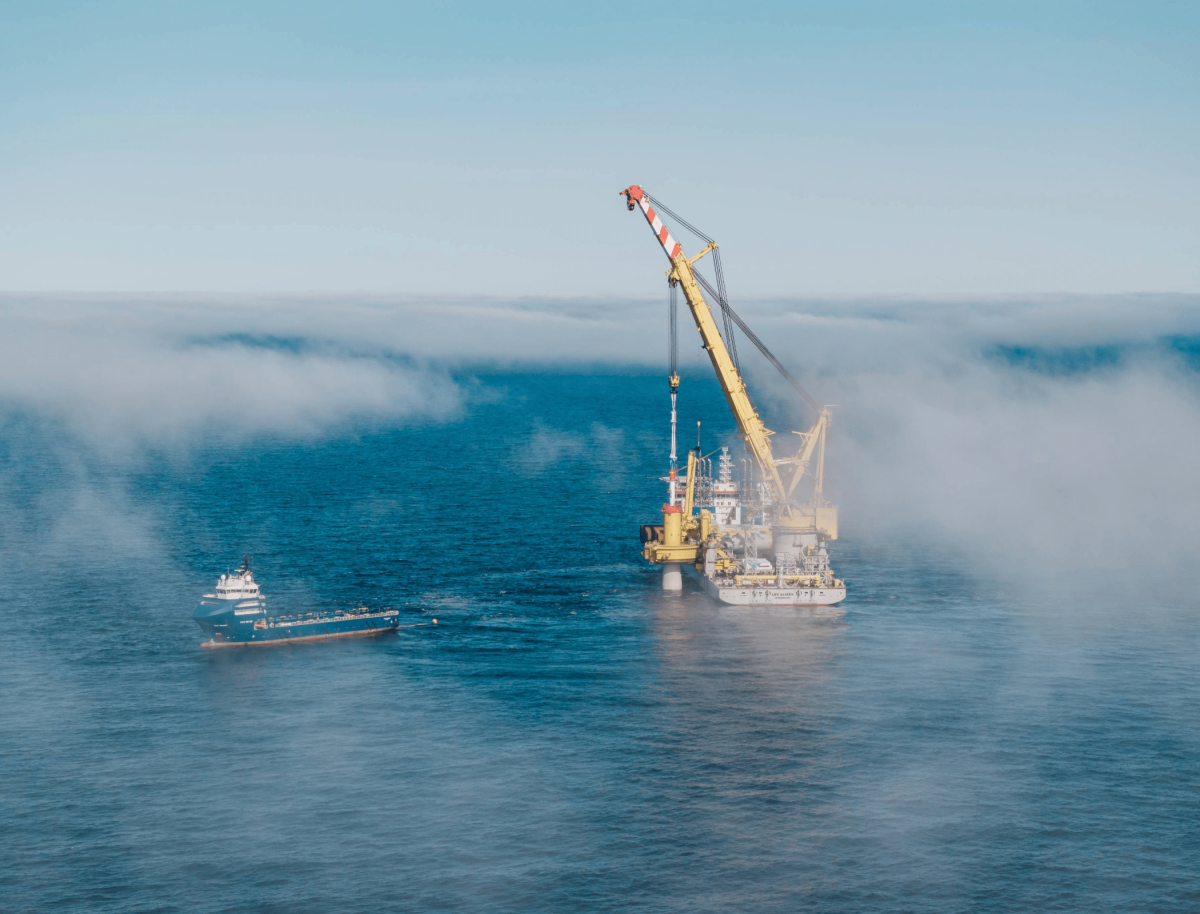 Jan De Nul installs first foundation for Denmark's largest offshore wind farm image