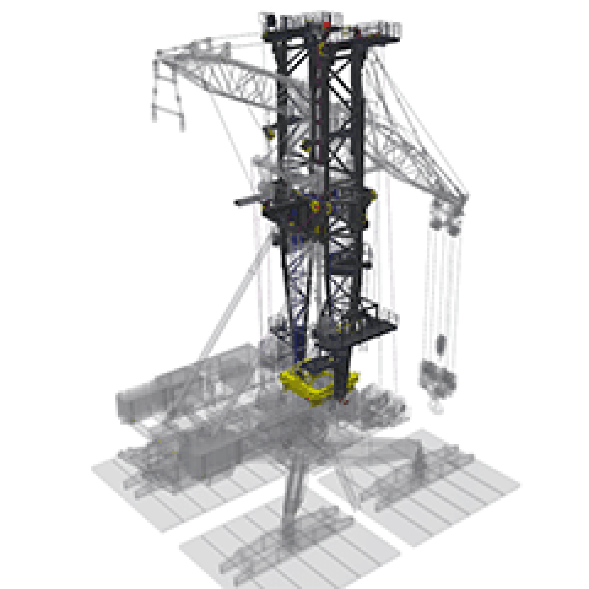 Erection frame for Focus 30 crane fabricated image