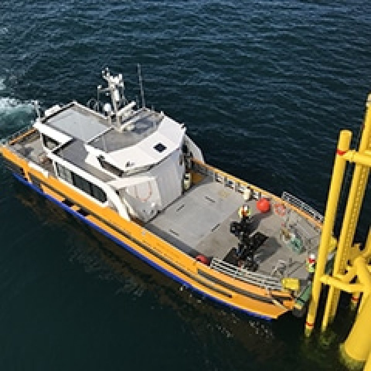 ORE Catapult, in partnership with the KTN, G+ and Workboat Association, seek rapid solution to increase physical separation during small vessel transit for offshore wind turbine technicians image