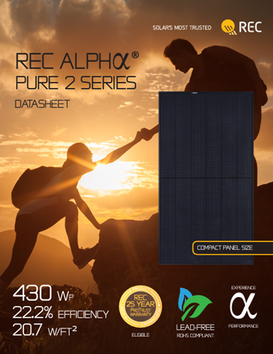 REC Group launches its 5th Alpha HJT solar panel innovation in five years: REC Alpha Pure 2 image
