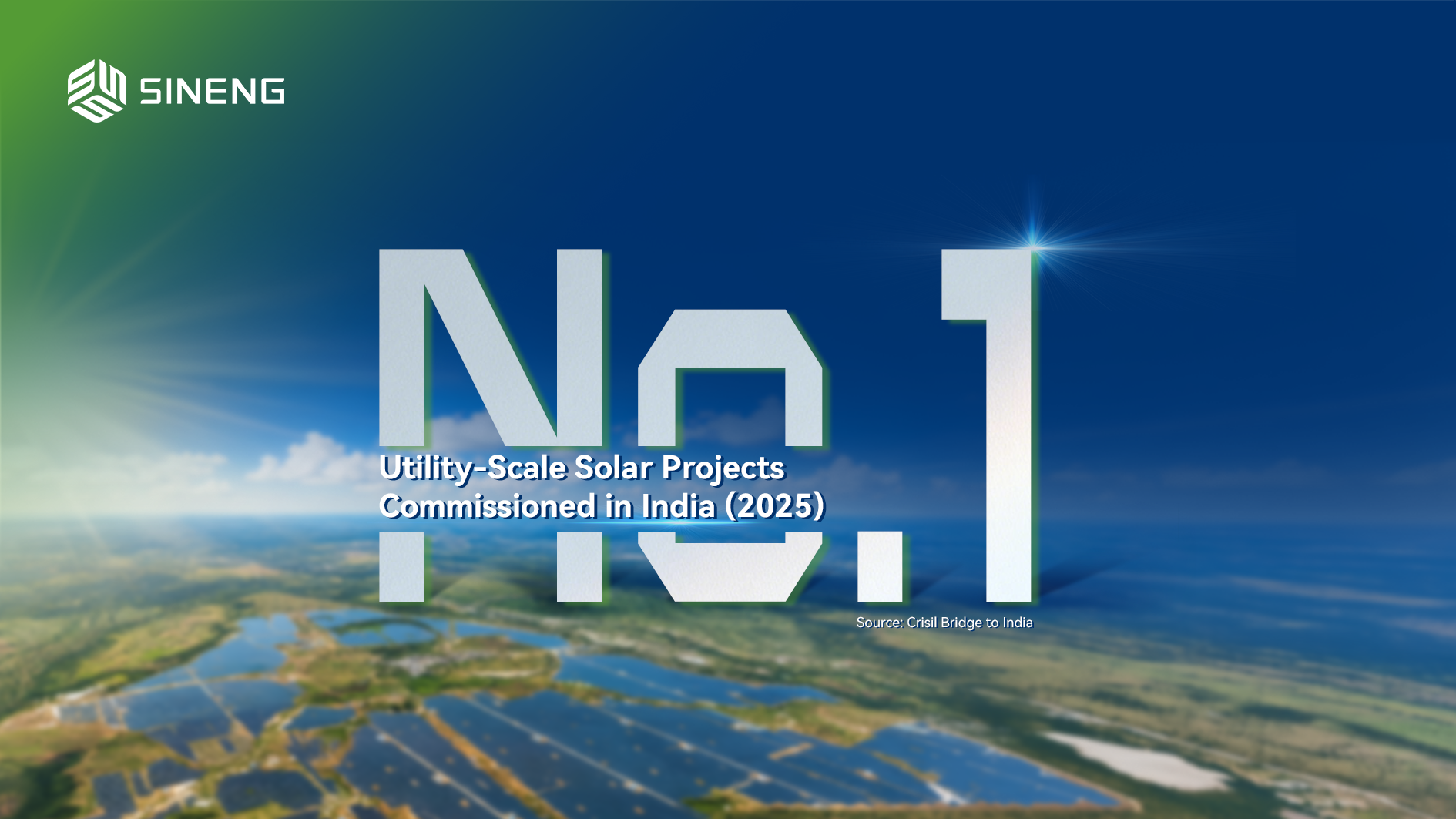 Sineng Electric Ranked No. 1 for Utility-Scale Solar Projects Commissioned in India in 2025 image