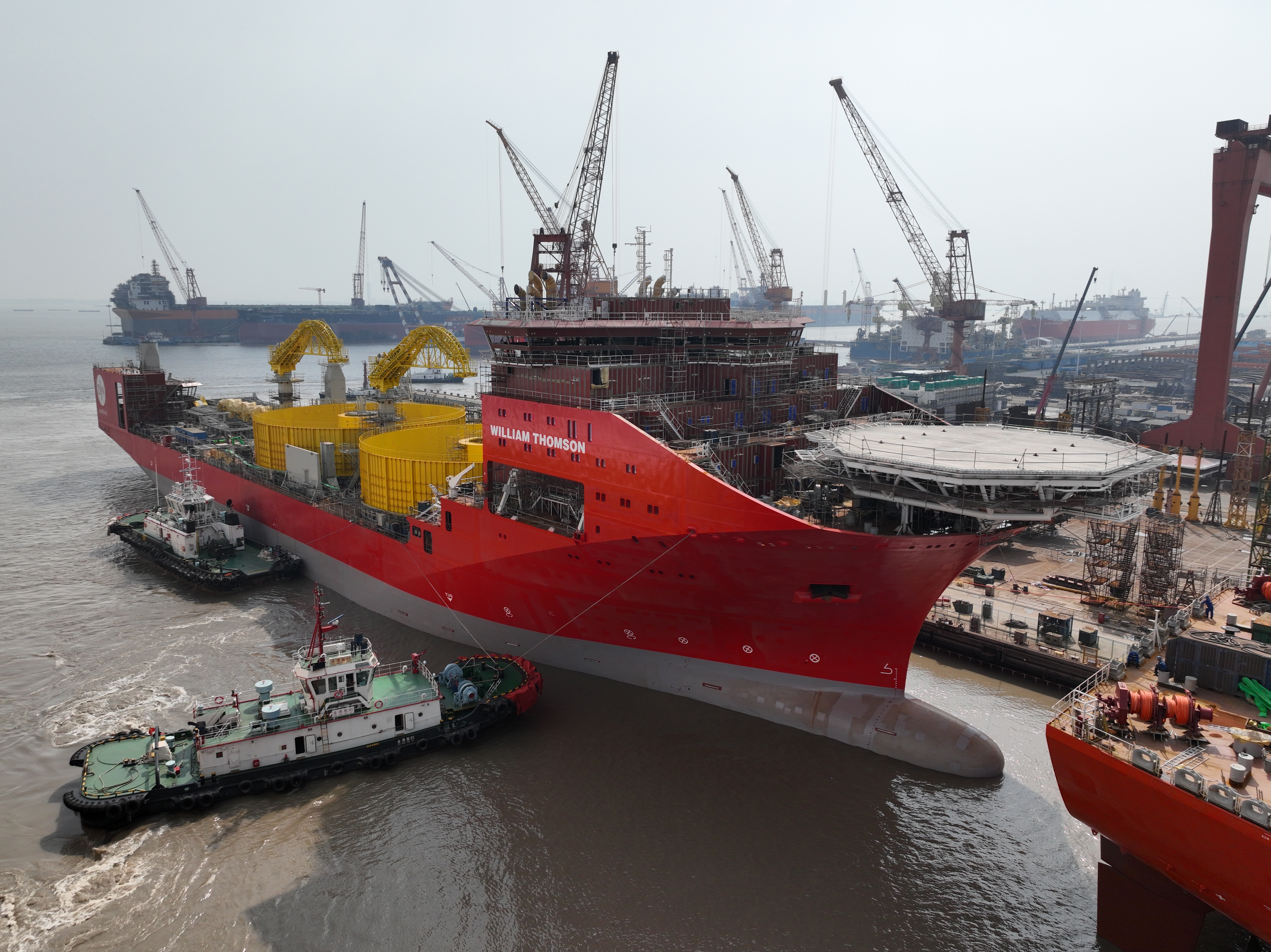 Launch of the world’s largest cable-laying vessels image