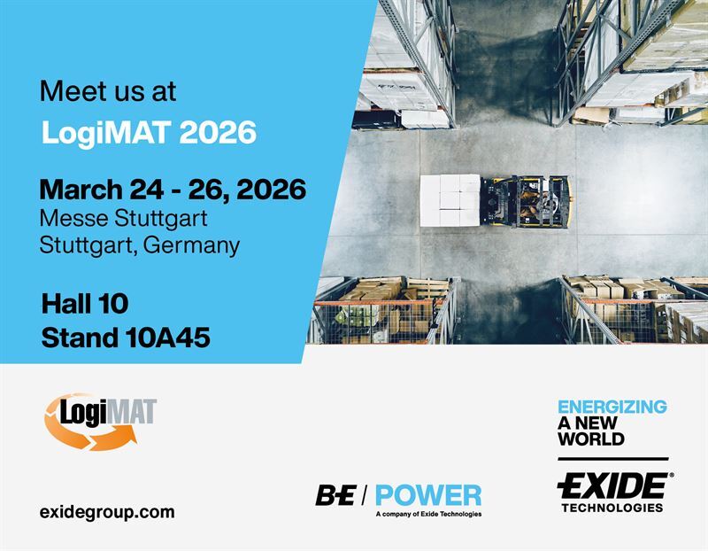 Exide Technologies presents smart fleet electrification and energy management solutions as LogiMAT 2026 opens in Stuttgart image