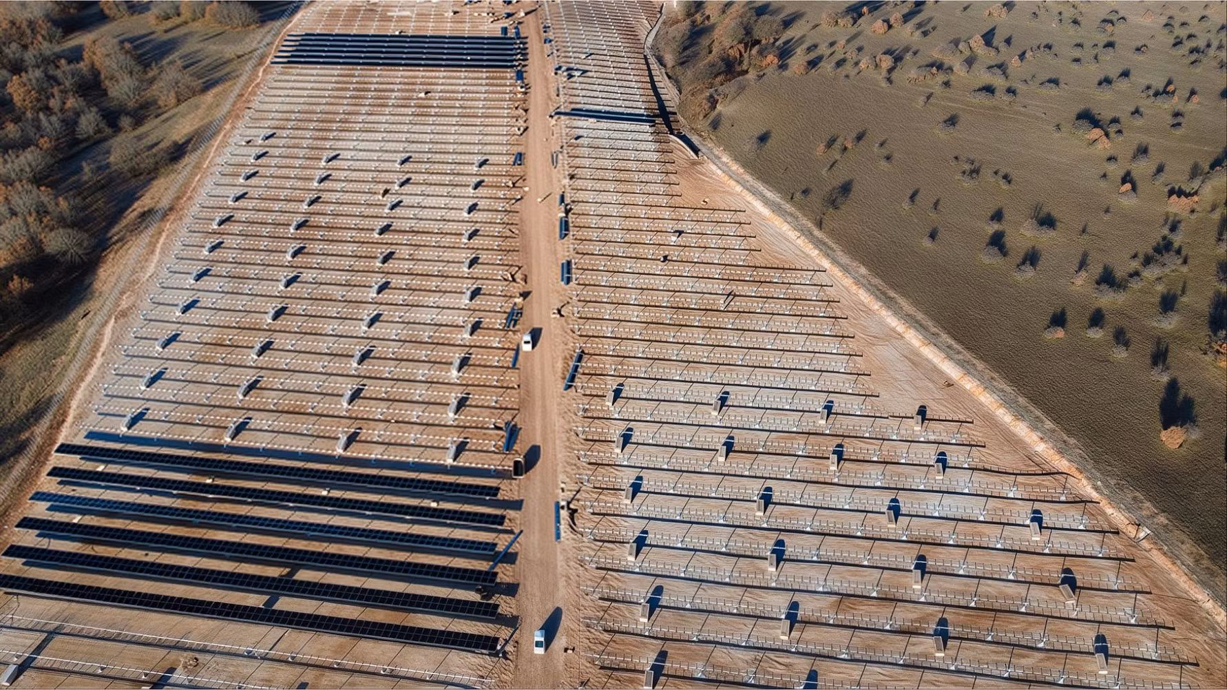 Construction site of Luxcara's 83 MWp solar PV plant in Greece