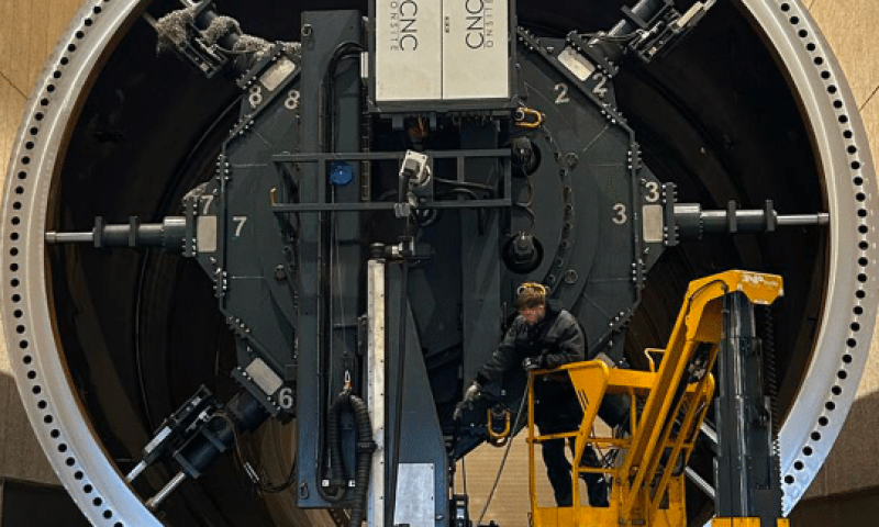 Goliath mills Vestas flanges with 7.5 m diameter small